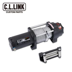 保証付電動ウインチ 6000lbs ファイバーロープ仕様 12V シーエルリンク