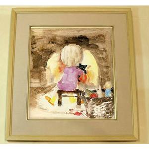 掛軸 堀江晴翠 水墨山水 肉筆保証 掛け軸 美術名典掲載作家 : 古都