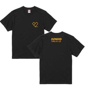 ジュノ JunHo 2PM イジュノ ハートロゴ Tシャツ ブラック 黒Tシャツ T