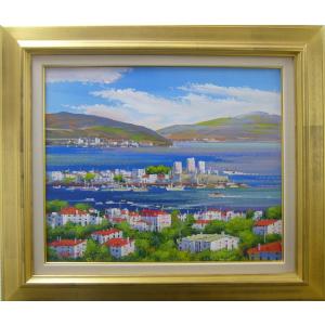 絵画 油絵 田澤禮次 肉筆油絵 静物画 コスモス 花瓶 F10 : アートフジ