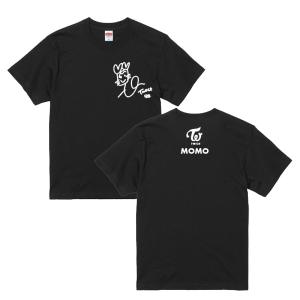 モモ トゥワイス TWICE サイン入り ロゴ入り ホワイト 白Tシャツ T
