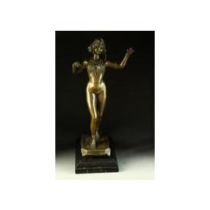 送料無料超人気ブロンズ像裸婦のダンサー像F.Preiss 42cm インテリア