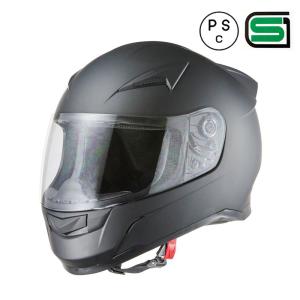 バイクヘルメット フルフェイス マットブラック XLサイズ エアロ