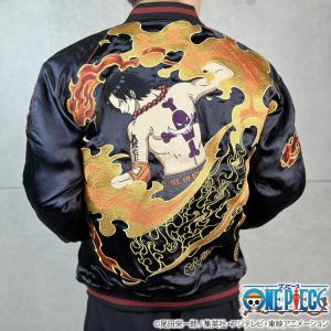 絡繰魂×ONE PIECE 三船長リバーシブルスカジャン 絡繰魂 242008 和柄