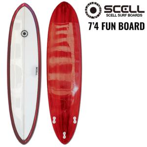 SCELL セル サーフィン サーフボード ファンボード6'8 赤 レッド RD