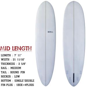 SCELL セル サーフィン サーフボード ファンボード 7'4 クリア