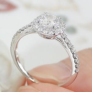 大粒 一粒 天然 ダイヤ リング 指輪 VSクラス VG-EXカット K18