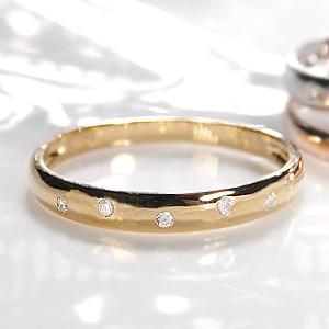 K18 YG WG PG ゴールド ダイヤモンド ダイヤ 指輪 リング ドット 水玉