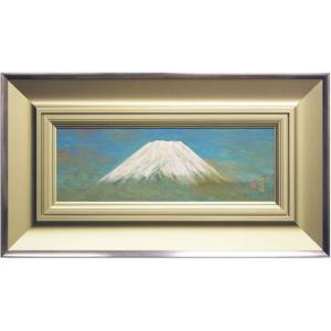国府 克「 新雪の富士 」 日本画 P8 ( 8号 ) 絵画 肉筆 真筆 手描き