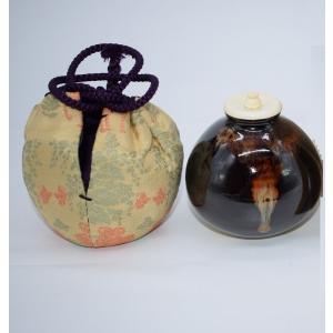 茶道具 茶入 義山茶器 ギヤマン ガラス 硝子 切子 仕服 翁格子 星野