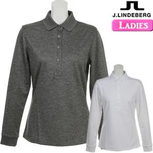 ジェイリンドバーグ J.LINDEBERG レディース 長袖ポロシャツ グレー