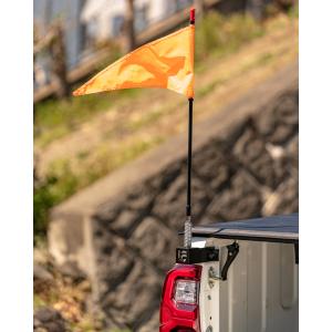 ハイラックス フラッグポール アンテナ ブラックポール 旗 スプリング