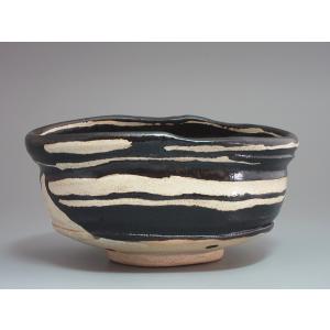 瀬戸黒茶碗 名物「小原木」写 川本了生造 共箱 : 茶道具商 越中屋