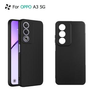 OPPO A55s 5G ケース カバー 黒 ブラック 耐衝撃 マット ソフトケース