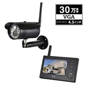朝日電器 即日出荷 ELPA ワイヤレス防犯カメラ＆モニターセット CMS