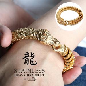 シルバー925 龍 ブレスレット ドラゴン 昇竜 レザーブレスレット 本革