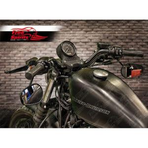 Arlen Ness サイドキック・ Forgedミラー ブラックアノダイズ 左用