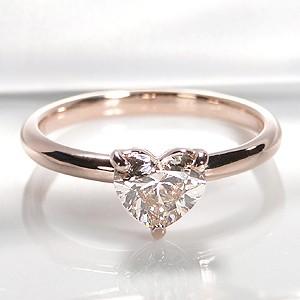 K18 PG ゴールド 指輪 リング ハート ダイヤモンド ダイヤ ハート