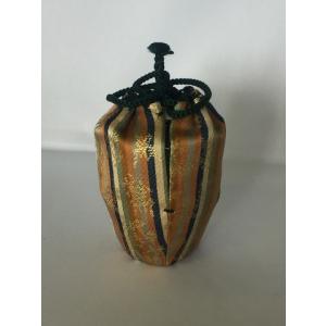 茶道具 濃茶器漢作唐物大名物「本能寺文琳茶入写し」 笹田有祥作 正絹