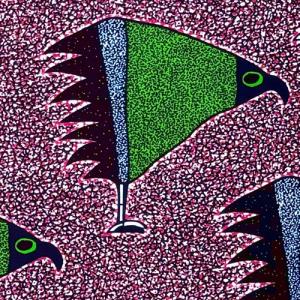 アフリカンプリント 布 生地 50cm単位 AP-13680 魚 エイ トビウオ