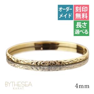 ハワイアンジュエリー バングル オーダーメイド 刻印無料 誕生石 名