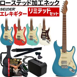 SELDER エレキギター ブラックマット仕様 STC-04 単品〔ソフトケース