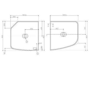 TOTO 送料無料 お風呂のふた 風呂ふた 2枚割りフタ HD165 ラクかる2枚