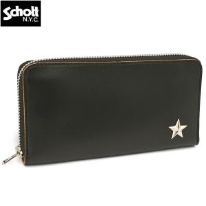 Schott N.Y.C（ショット） 財布 LEATHER RIDERS ZIP WALLET メンズ