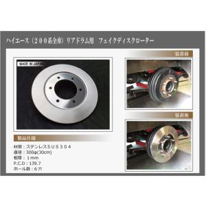 ハイエース 200系 リア用 アルミニウム ブレーキ ドラムカバー レッド