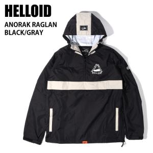 HELLOID ヘルロイド ウェア 22HEL-08 ANORAK RAGLAN 22-23 BLACK/GRAY