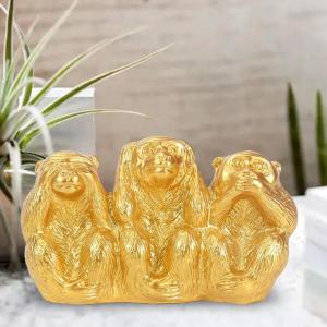 置物 三賢猿 見ざる言わざる聞かざる 五八PRODUCTS 讃岐鋳造品 原銅像