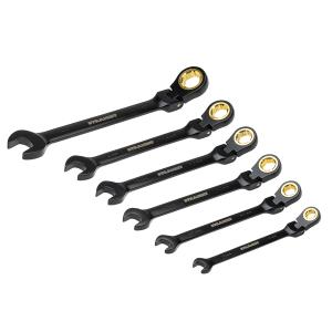 ツールセット 首ふり ラチェット メガネレンチ 12本セット 8〜19mm