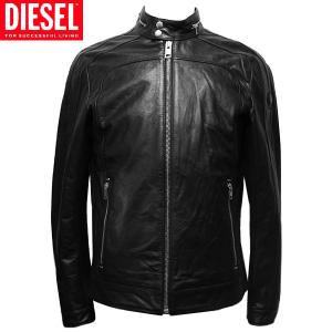 DIESEL（ディーゼル） レザー ブルゾン メンズ 革ジャン ライダース