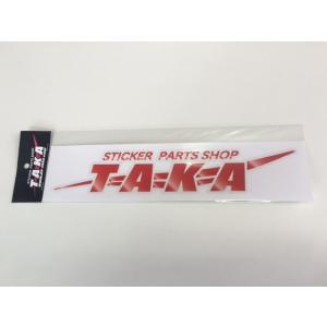 TAKAロゴプリントステッカー ピンクグラデーション : パーツ