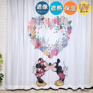 Disney（ディズニー） レースカーテン NEWミッキー＆ミニー フラワー