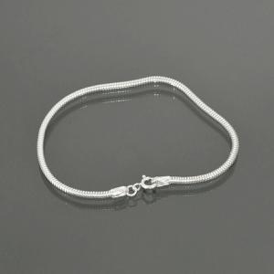 ブレスレット チェーン シルバー925 スネークチェーン 幅2.4mm 長さ