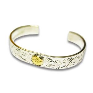 FIRST ARROW's（ファーストアローズ） K18付 平打12mm カラ草彫り