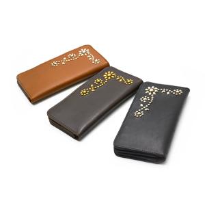 HTC BLACK エイチティーシーブラック スタッズ ラウンドファスナー