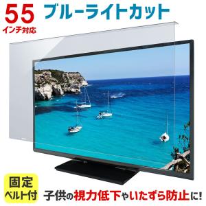 ブルーライトカット 有機ELテレビ 保護パネル 55型 55インチ ベルト付