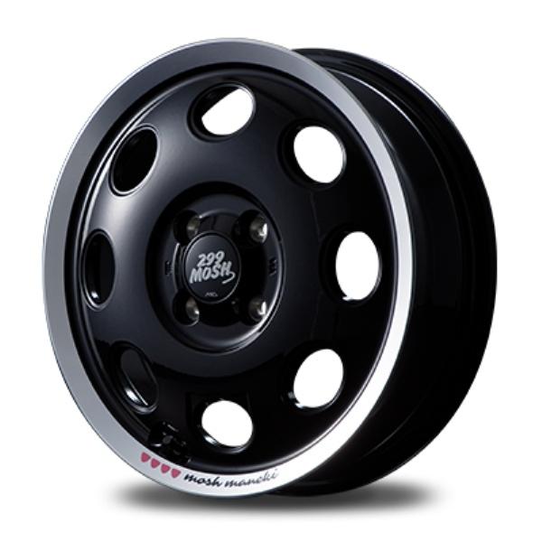 マルカサービス MID 299 MOSH MANEKI 14インチ 4.5J 4H100 +45 KURO