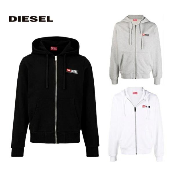 DIESEL（ディーゼル） ロゴ プリント ジップ パーカー S-GINN-HOOD-ZIP