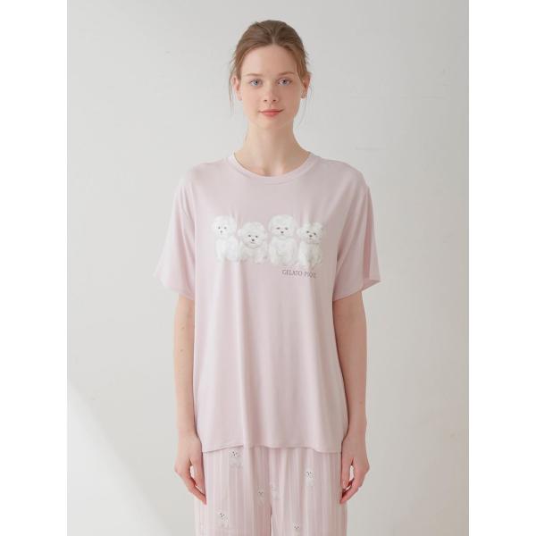 gelato pique（ジェラートピケ） ビションフリーゼ柄 Tシャツ&ロング