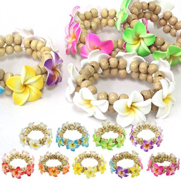 プルメリア ブレスレット アクセサリー 花 ハワイアン雑貨 ハワイアン