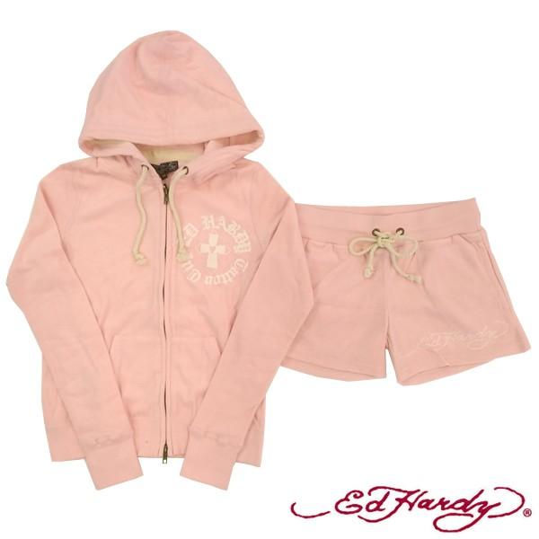 Ed Hardy（エド・ハーディー） レディース 長袖 パイル セットアップ