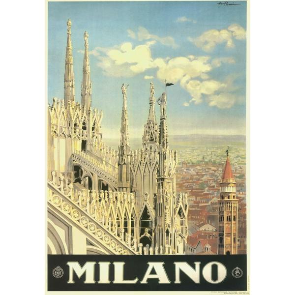 ポスター イタリア ミラノ I.F.I 50×70 MILANO CR088 ミラノ大聖堂