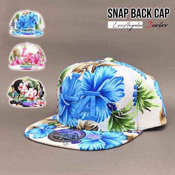 キャップ メンズ レディース #62 ボタニカル柄 LA ロゴ 刺繍 帽子 全3