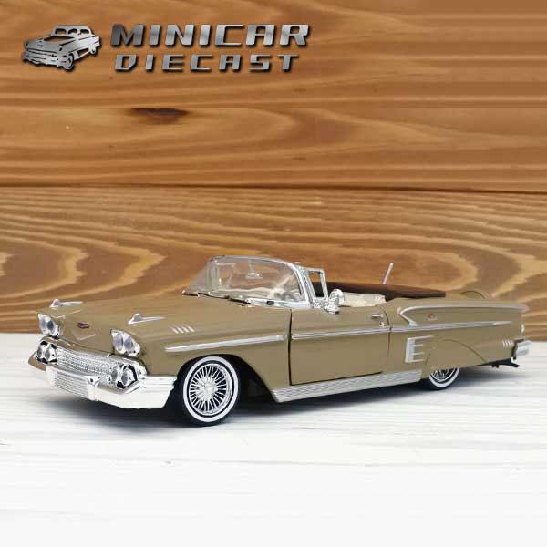 モーターマックス 1/24 箱入り ミニカー 1958 CHEVY IMPALA GET LOW
