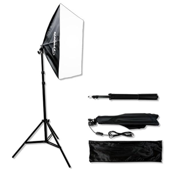 撮影照明 照明機材 スタジオライト スタンド ソフトボックス付 撮影