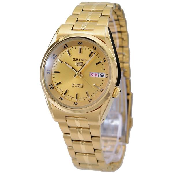 Seiko 5 セイコー SEIKO 腕時計 機械式 自動巻き ゴールド文字盤 海外