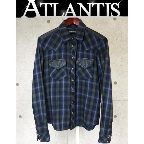 CHROME HEARTS 銀座店 クロムハーツ フレアニーレザー切り替え クロス